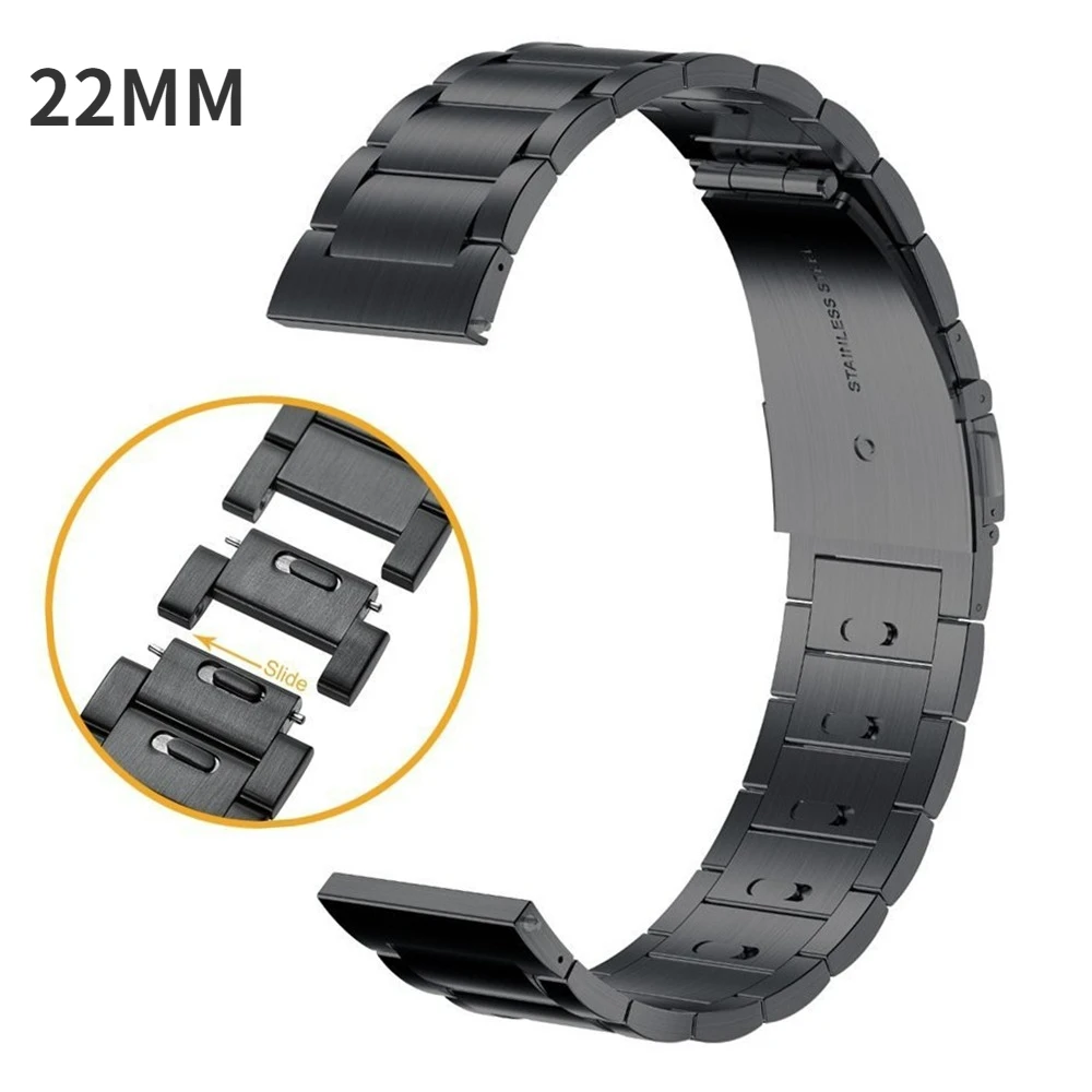 

22mm Metal Strap for Samsung Watch 46mm/3 45mm/Gear S3 Huawei Watch 4/GT-2-3-Pro Quick release bracelet for Amazfit GTR/Stratos