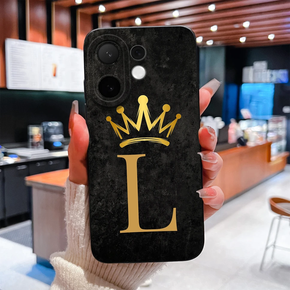 Luxe Alphabet Soft Silicone Anti-Drop Phone Case - Full Coverage