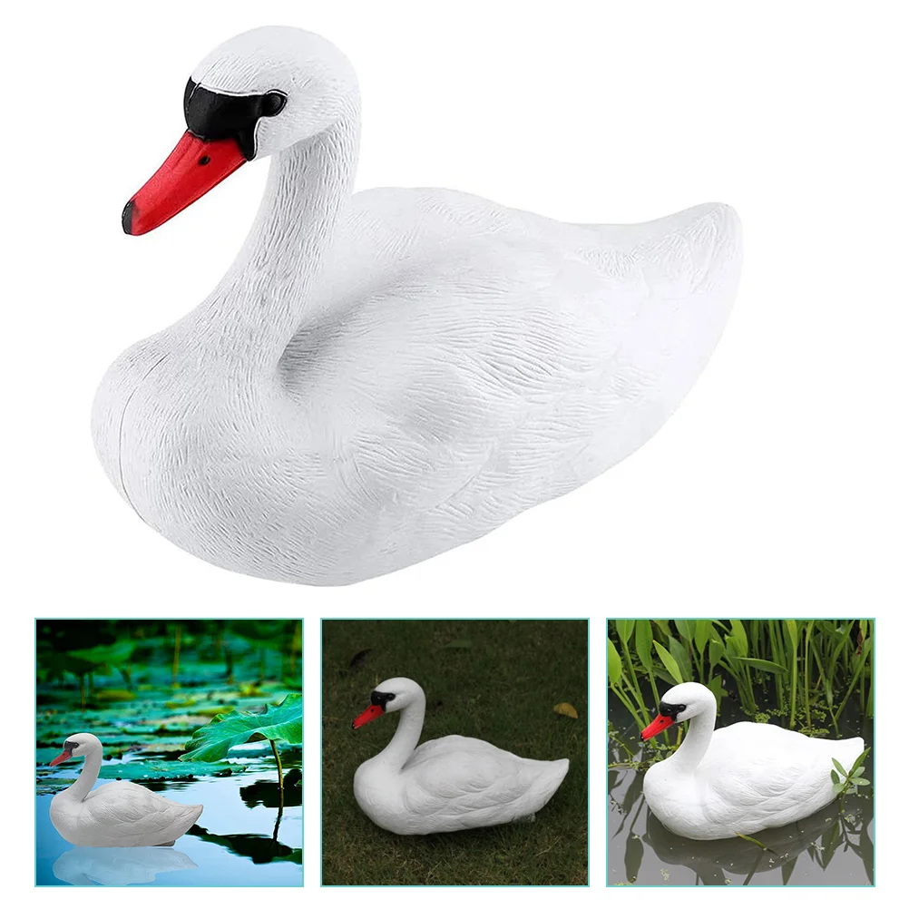 

Ganazono Swimming Pool Car Decor Outdoor Lawn Decor Swan Figurine Floating Swans Decoy Goose Ornament Bird Deterrent Decoration