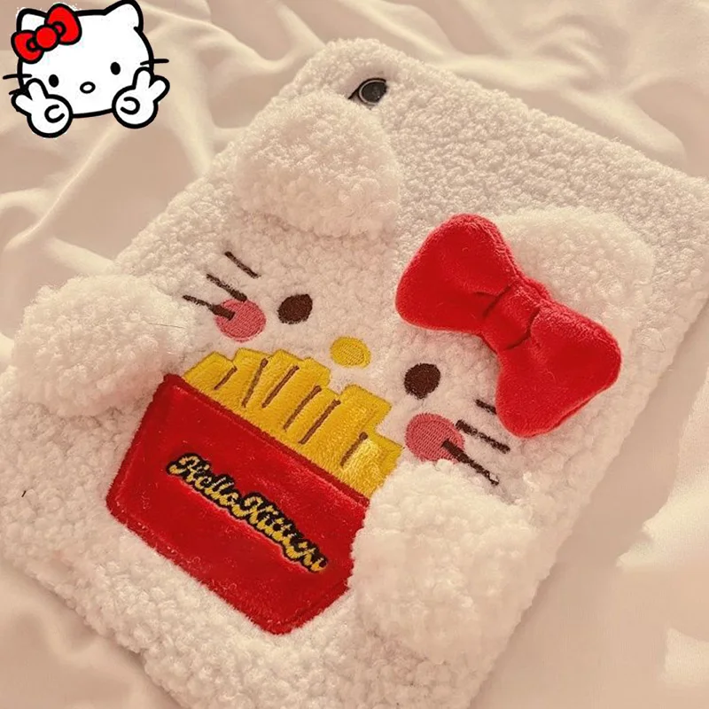 

Kawaii Sanrio аниме плюшевый Hello Kitty IPad чехол милый бант KT Cat IPad10 2022 MINI 10,9 11 дюймов Анти гибкий IPad чехол Girl Подарки