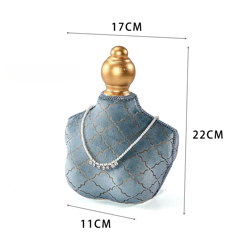 Espositore per collane con manichino Espositore per collane professionali Scaffale Organizzatore di archiviazione portatile Porta gioielli da donna di lusso - immagine 5