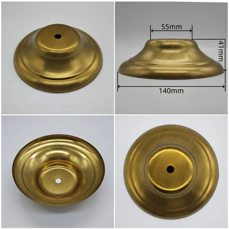 황동 테이블 램프베이스 연마되지 않은 책상 조명 캐노피베이스 구리 천장 플레이트 구리 DIY 액세서리의 사용자 정의 처리