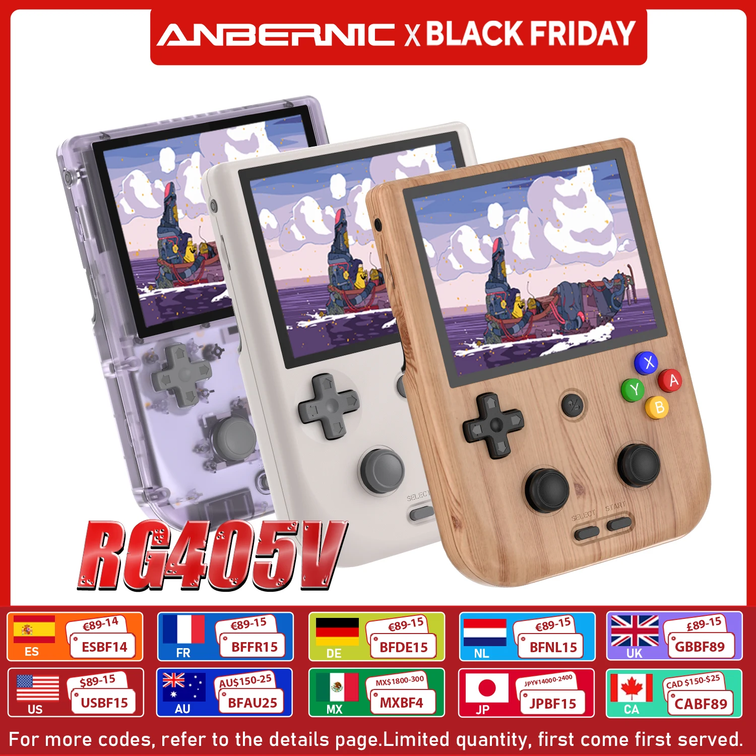 ANBERNIC RG405V Handheld Game Console 4'' IPS Touch Screen Android