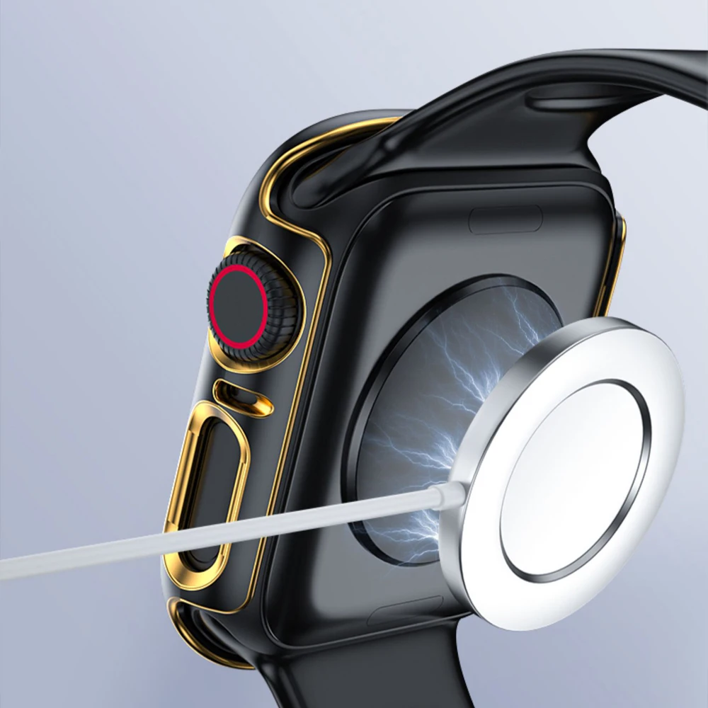 Premium Tempered Glass Screen Protector with Case for Apple Watch Accessories