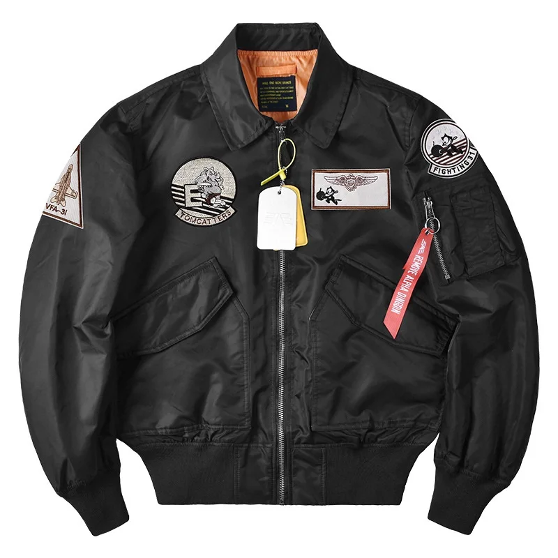 

New Alpha Martin Spring Autumn Fashion MA1 Flight Pilot Jacket Men Military Tactical Jacket F14 Tomcat Squadron Baseball Coats