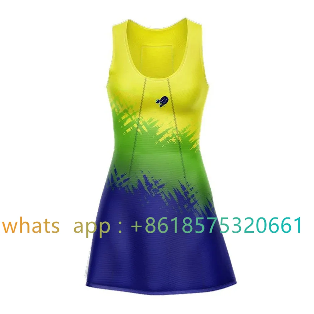 Women Sleeveless Beach Tennis Dress Shorts Suit Vestido De Tenis Mujer Outdoor Fitness Golf Volleyball Skirts Sportswear Skirt