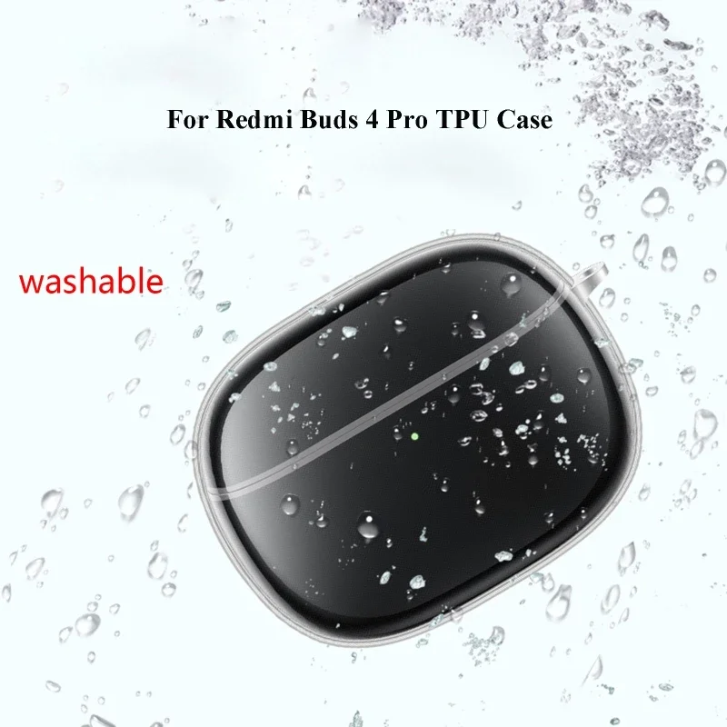 

Совместимый чехол для наушников Redmi Buds 4 противоударный чехол из ТПУ с защитой от царапин, моющийся корпус, чехол