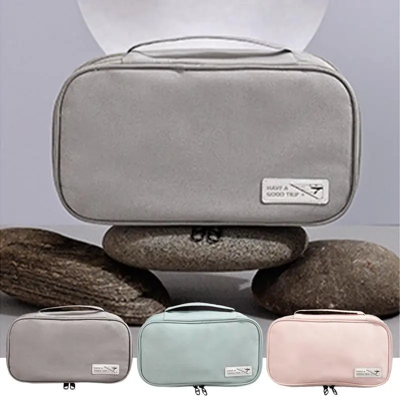 

Bra Bag For Traveling Compartment Waterproof Packing Cube With Zipper Frosted Large Capacity Socks Packing Cube Portable Toiletr