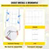 Tomato Cages, 11.8" x 11.8" x 46.1", 10 Packs Square Plant Support Cages, Silver PVC-Coated Steel Tomato Towers 6