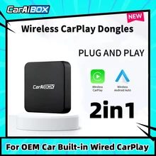 CarAIBOX 2in1 Wireless CarPlay Dongle Wireless Android Auto Box For Car Radio with Wired CarPlay