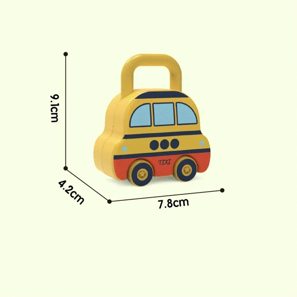 Children Montessori Toys Cartoon Car Unlocking Game Number Matching Counting Sensory Educational Learning Locks Teaching Aid Toy