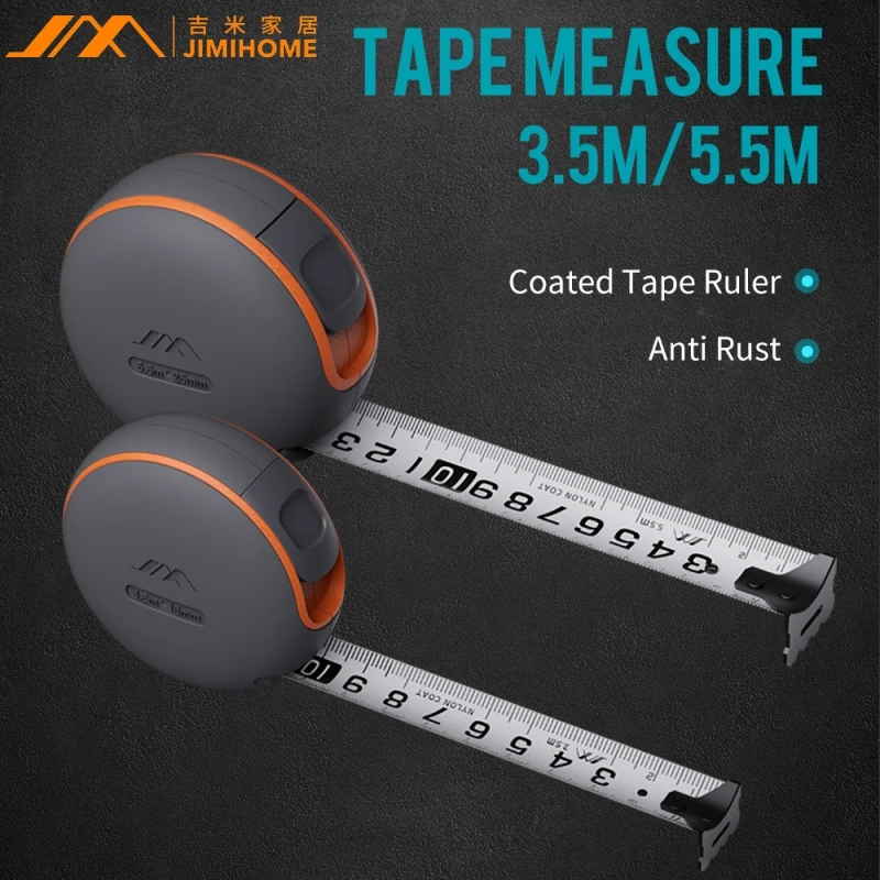 5.5M/3.5M Auto Self Lock Portable Tape Measure Coated Tape Ruler with Brake Button Wear Resistant Steel Measuring portable tape measure