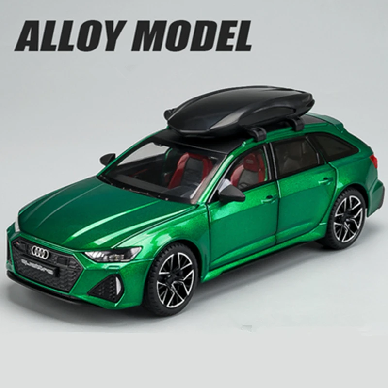 1:36 scala Audi RS6 Station wagon Diecast lega metallo modello di auto di  lusso tirare indietro auto per bambini giocattoli con collezione -  AliExpress