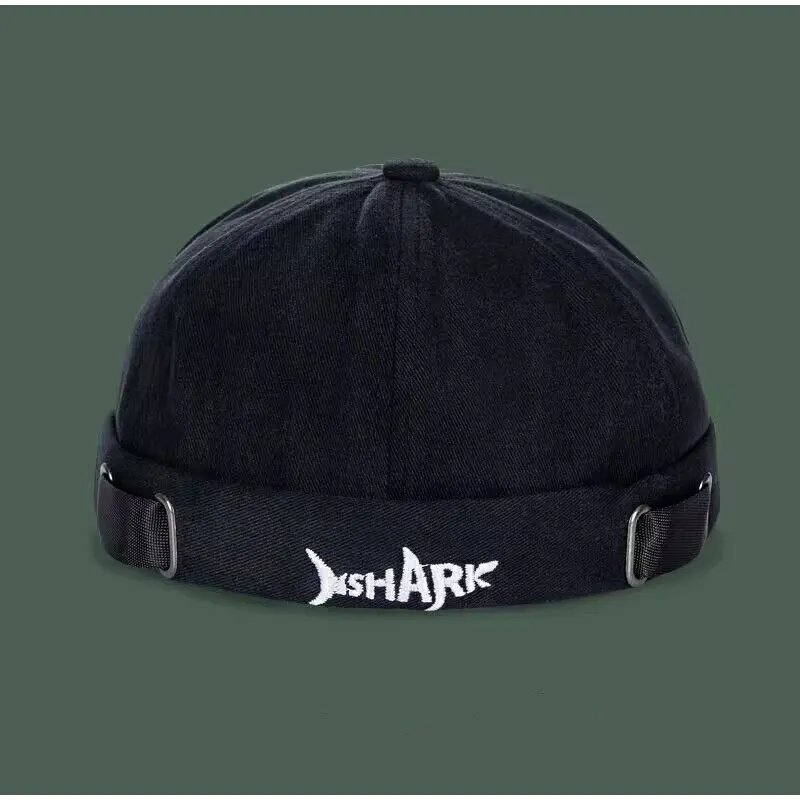 Nouveau chapeau de rue Hip Hop sans bords, Design créatif en forme de requin avec lettres brodées, chapeaux décontractés, bonnets Skullies à la mode_voghion.com