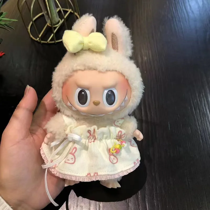 thumbnail image 1 of 17cm Pendant Cute Labubu Doll Clothes Fashion Dress Headgear Stuffed Accessories Cos Anime Plush Cartoon Decor Birthday Toy Gift, 1 of 5
