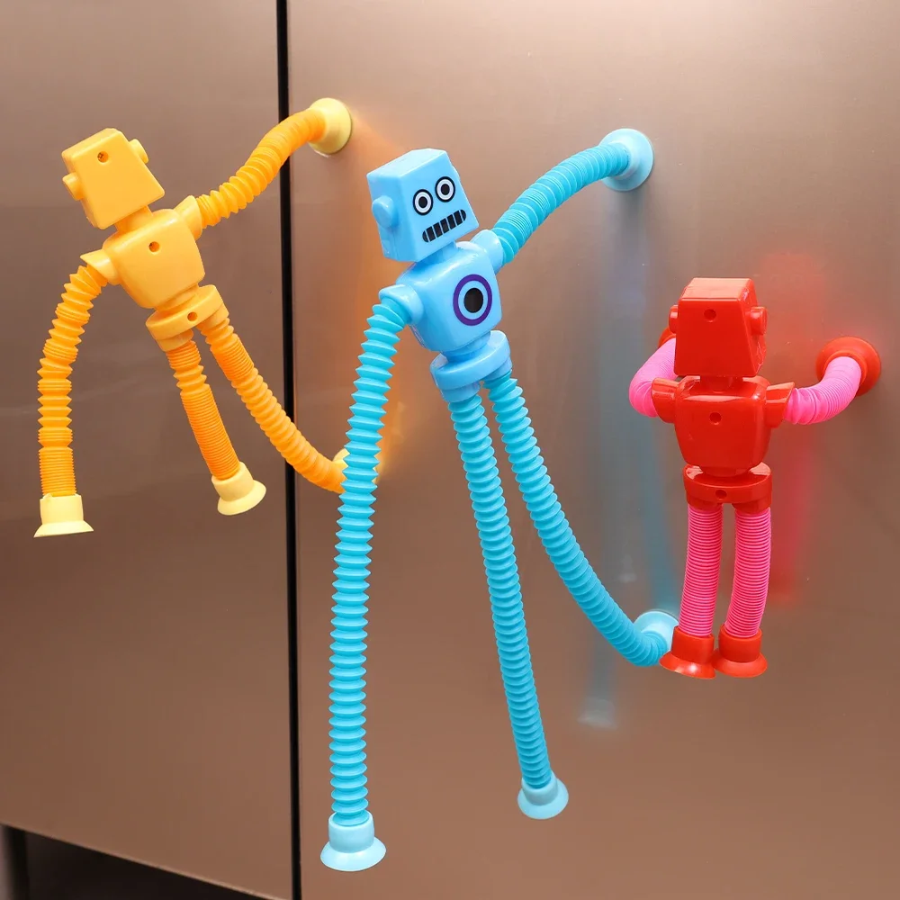 Telescopic Robot Suction Cup Toys Children Kids Pop Tubes Sensory Playing Puzzle Stress Relief Squeeze Fidget Games Gift 2
