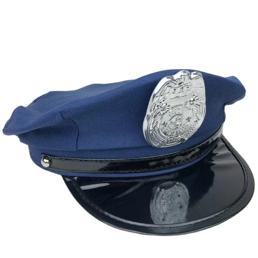 Men and Women Badge Octagonal Hat Black Flat Top Stage Performance Caps Hats