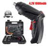 1800mAh 4.2V Electric Drill Cordless Power Tools Set Household Maintenance Repair Lithium Battery Mini Household Screwdriver New 1