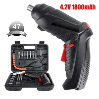 1800mAh 4.2V Electric Drill Cordless Power Tools Set Household Maintenance Repair Lithium Battery Mini Household Screwdriver New 1