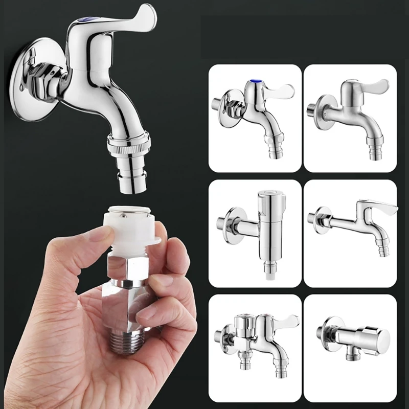 Washing Machine Tap Splitter Faucet Adapter Water Separator Easy to Install R9UD