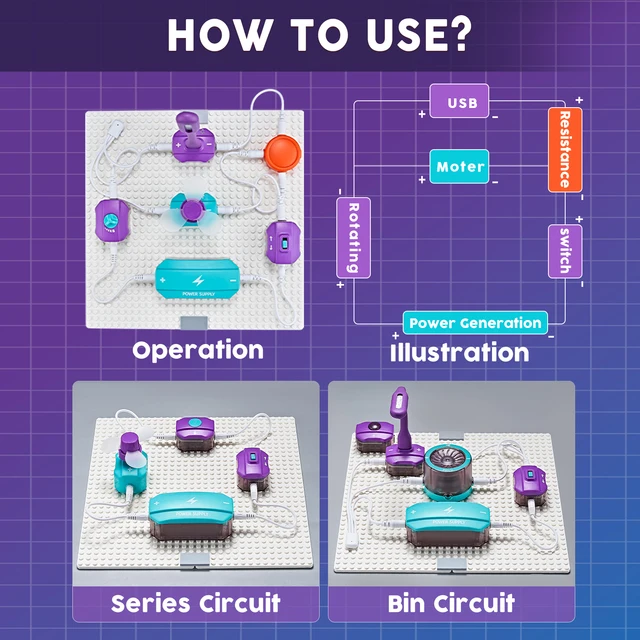Science Circuit for Kids - DIY Electronics Exploration Kit with 150+ Physics Projects