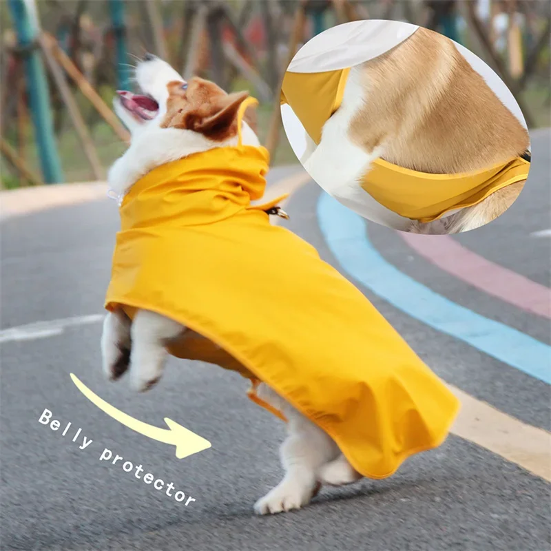 Dog Raincoat Fullnai Rainy Season Puppy Dog Raincoat Waterproof Pet Clothes for Dogs mascotas Apparel Impermeable Corgi Shiba Inu Rain Coats dog raincoat