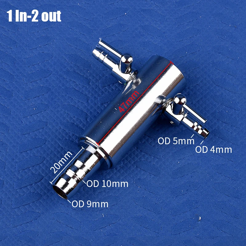 Edelstahl Luftverteiler Für Aquarium - 2-Wege Flow Control Ventil, Regelbarer Luftstrom