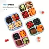4 Grid Snack Containers Reusable Meal Prep Lunch Containers Portable for Kids and Adults Home Snack Storage Bottles Kitchen Tool 2
