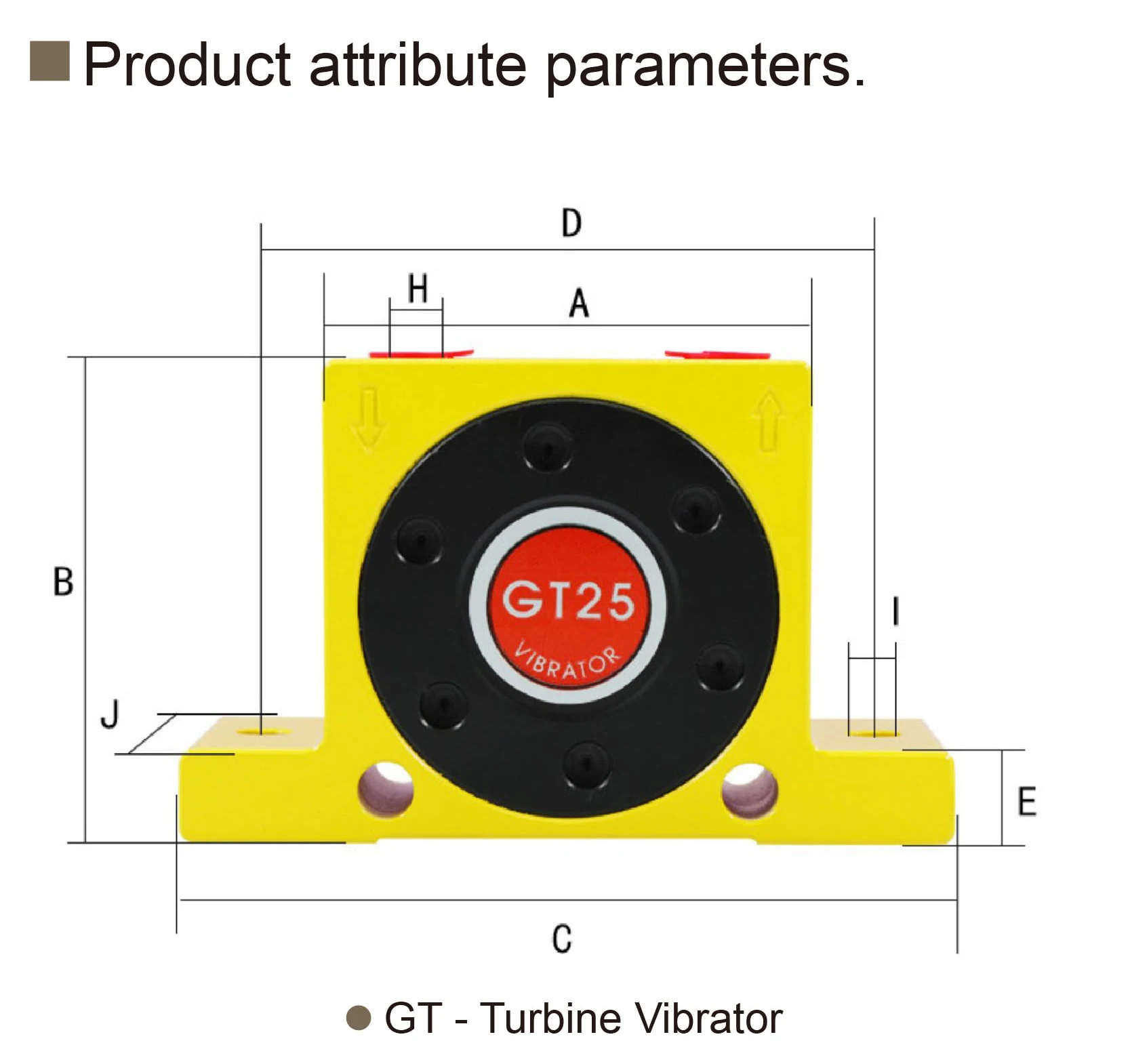Pneumatic Turbine Vibrator GT4 GT6 GT8 GT10 GT13 GT16 GT20 GT25 GT30 Air Vibrato