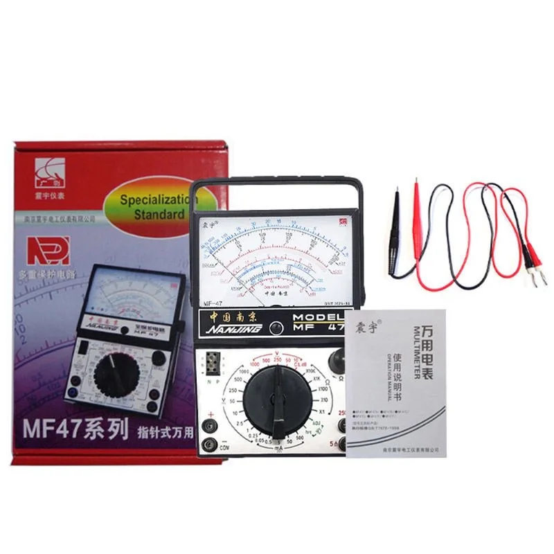 

Pointer Multimeter MF47 Mechanical High Precision Anti Burn and Bee Full Protection Universal Meter Internal Magnetism