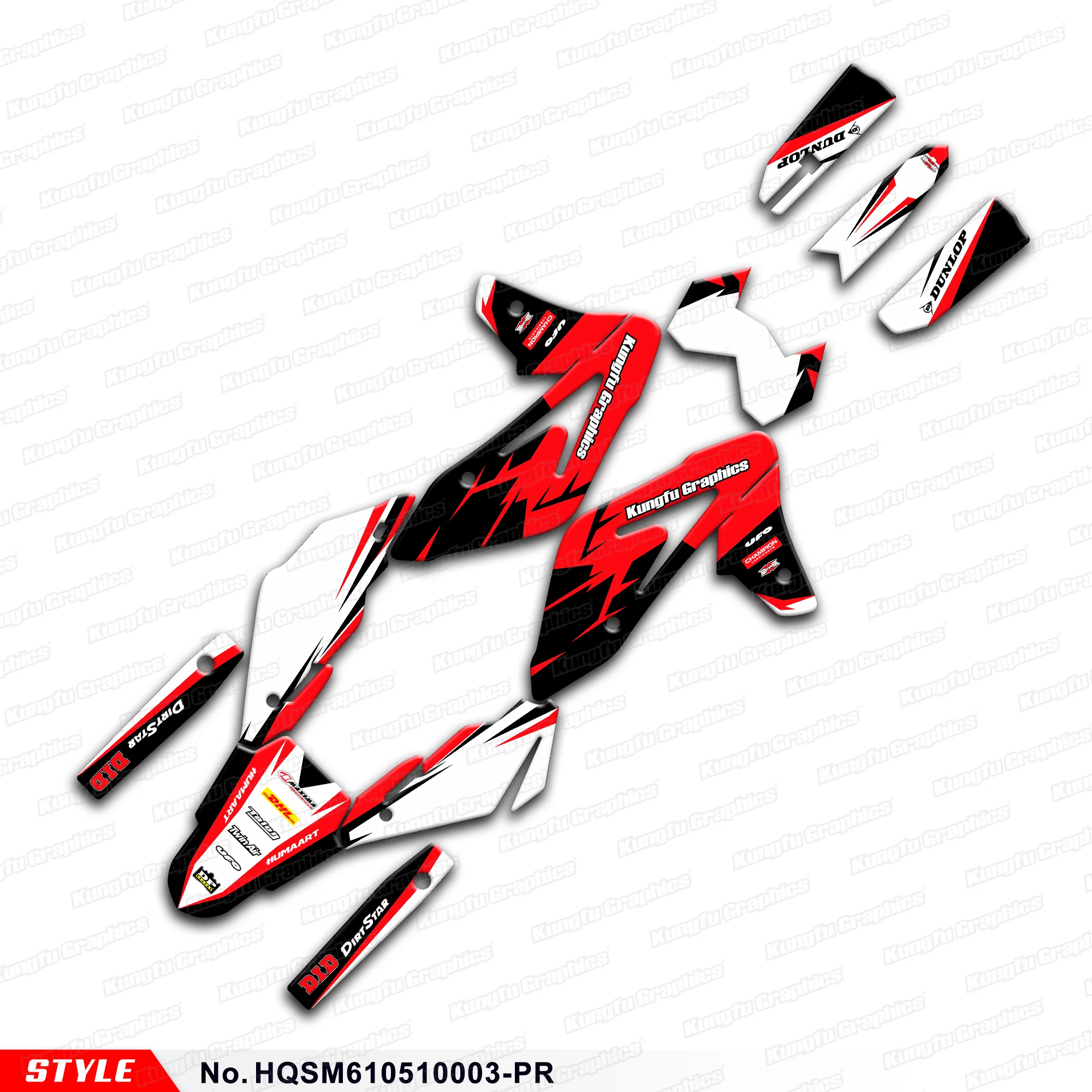 

AFTERMARKET Off-Road Stickers Graphics for Husqvarna SM 610 2005 2006 2007 2008 2009, HQSM610510003-PR