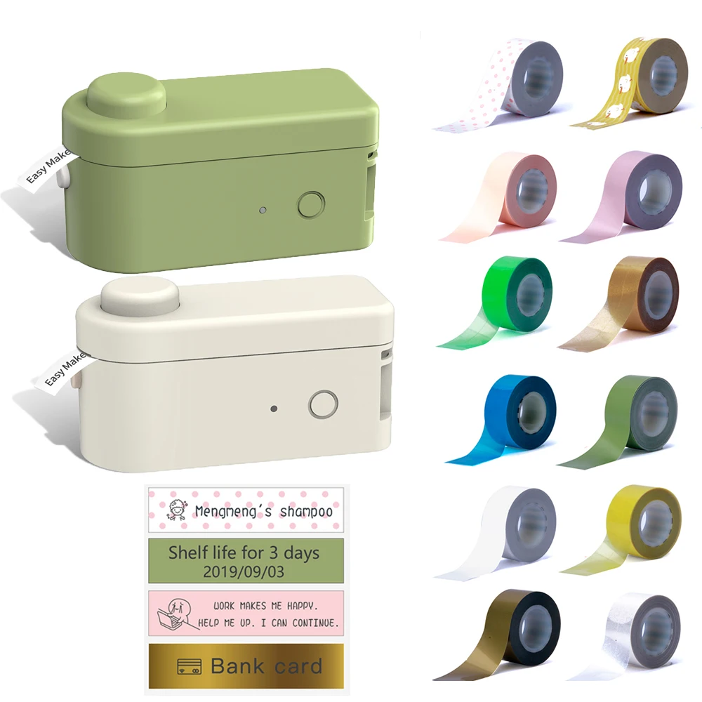 Makeid l1 Impressora de Bolso Impressora de Etiquetas Térmica Máquina Conexão Bluetooth Inkless Impressão Faça Você Mesmo Etiqueta para Escritório em Casa
