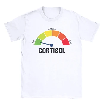 Fun Graphic Printing Summe Low Cortisol Levels  Meme T-Shirts Women Comfortable Clothing Short Sleeve Casual Aesthetic Tee Tops 1