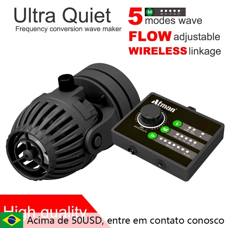 

ATMAN fish tank aquarium wave pump coral RX-40 RX-80 RX-120 small flow pump submersible pump adjustable frequency conversion