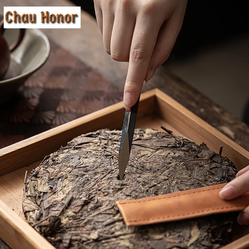 Retro Solid Wood Tea Knife Tea Needle Damascus Tea Cone Hand Prying Tea Hammer Tool Puer Tea Cake Tea Opener Tea Set Accessories