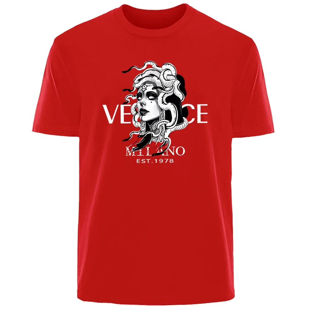 Summer Arrogant Beauty Medusa Print T-shirt 3