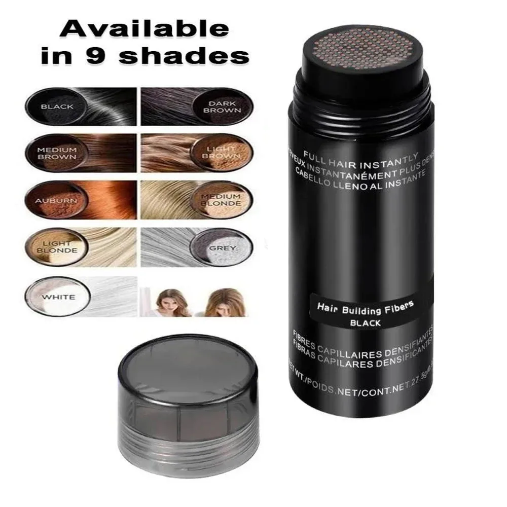 Hair Building Fibers 27.5g Authentic Keratin Fiber Natural Powder Men Grow Spray Thickening Products