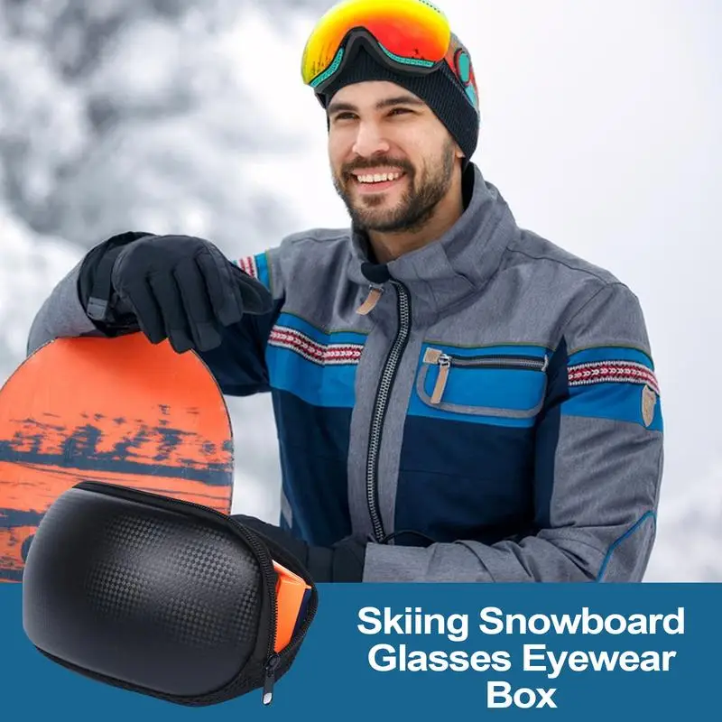 Snow Goggles Case Ski Snow Sport Glasses Box Case EVA Protection Carrying Case Women Men Goggles Glasses Storage Holder Box 6