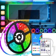 

LED Strip Lights WS2812 Dream Color Light Infrared Wifi Flexible Tape LEDs Diode Ribbon For Room Decoration BackLight 144LED/M