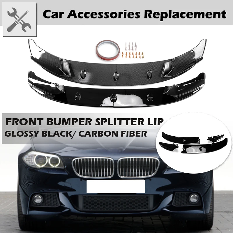 

Rhyming Car Front Bumper Lip Splitter Spoiler Diffuser Guard Body Kit Fit For BMW 5 Series F10 535i 528i 2011 - 2016