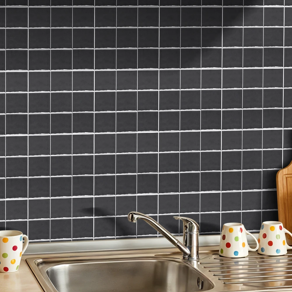 【Breeins】30Pcs Self-Adhesive Thick Wall Tile Stickers for Kitchen Bathroom Living Room