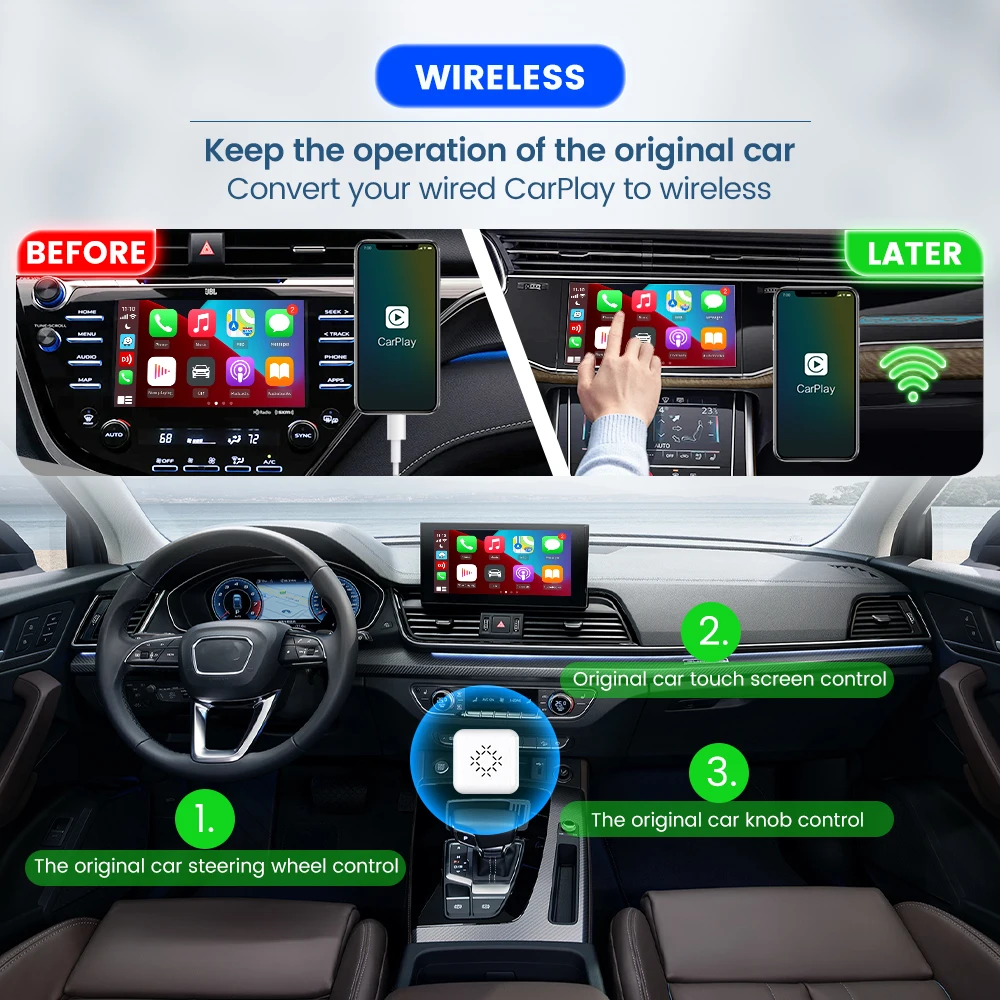Carlinkit Audi Mercedes Volvo Volkswagen  ̴ ī÷ ڽ,    ڵ  , Siri IOS15