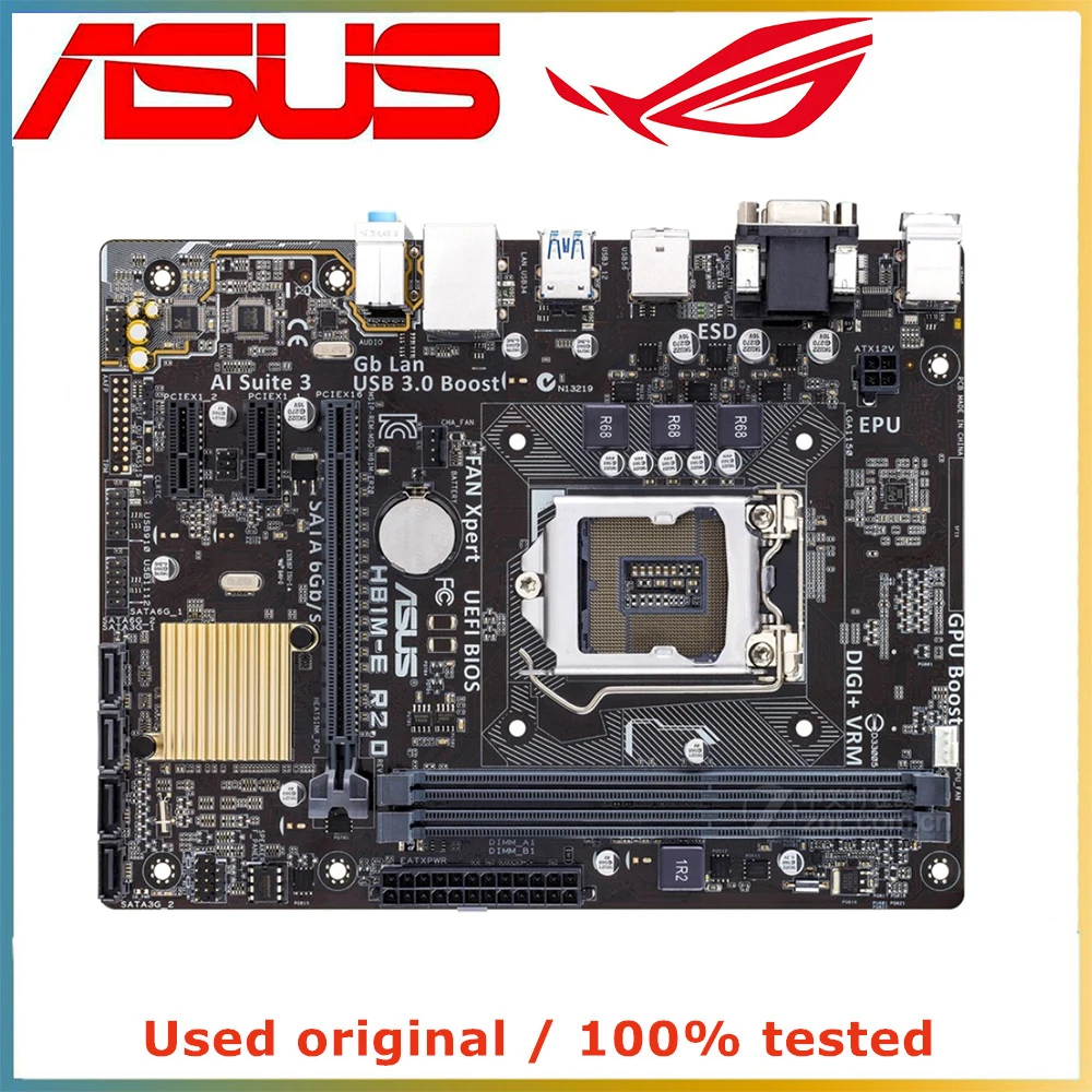 

Для ASUS H81M-E R2.0 материнская плата для компьютера LGA 1150 DDR3 16G для Intel H81 материнская плата для настольного компьютера SATA III PCI-E 3,0 X16