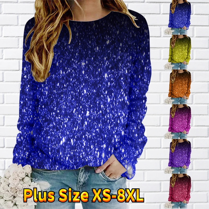 

Autumn Winter Everyday Elegant Long Sleeve Round Collar Pullover Women New Design Printing Tops Retro T-shirt Fashion Sweater