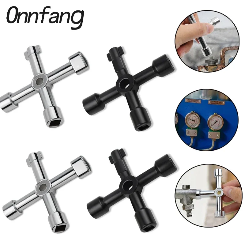 

Многофункциональный гаечный ключ, портативный мини-гаечный ключ с тремя шестигранными головками, для лифта, поезда, двери, универсальный инструмент