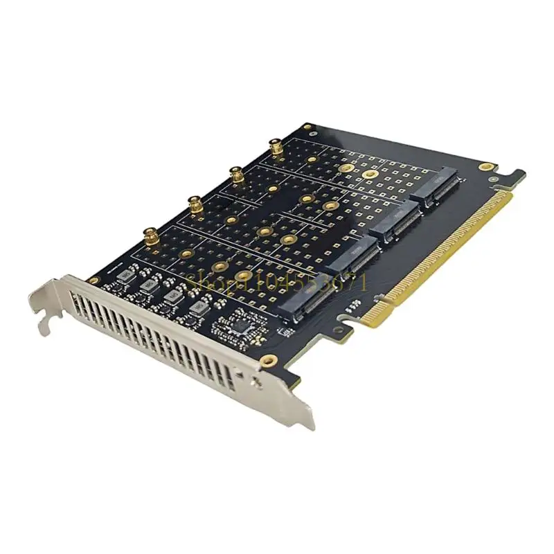 금속 열 분산기와 안정적인 전력을 갖춘 베스트셀러 4 포트 M.2 스토리지 PCIe X16 확장 보드