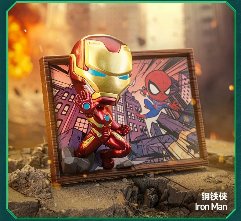 thumbnail image 1 of Marvel Photo Frame Series Blind Box 2024 New Q-Style Iron Man Spider Man Mystery Box Children Model Toys Birthday Gift, 1 of 5