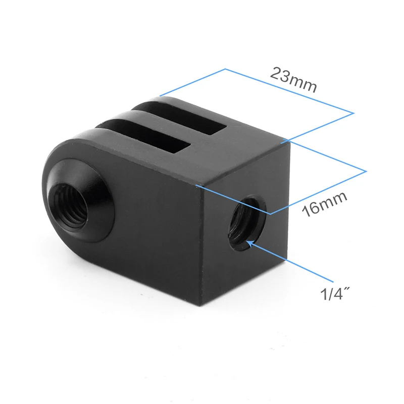 Aluminum Alloy Adapter 1/4" Tripod Mount For GoPro Hero 13 12 11 10 9 8 7 SJCAM SJ4000 AKASO DJI Osmo Action Camera Accessories