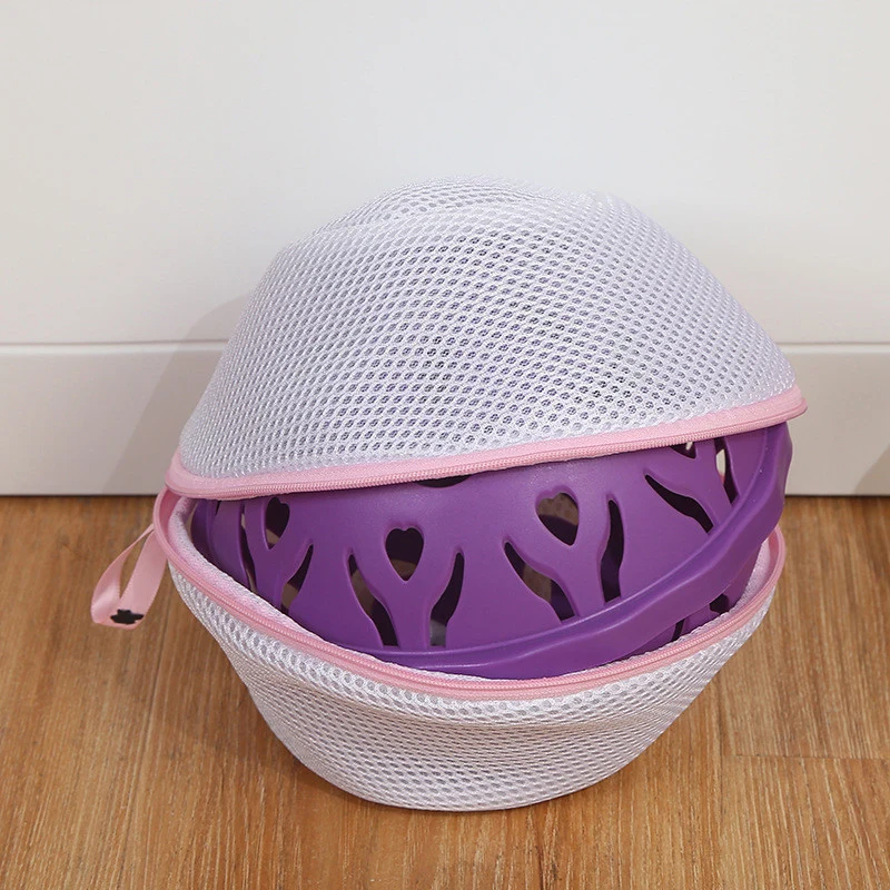 2022 Folding Laundry Bra Storage Bags Washing Machine White Bra Anti-deformation Underwear Protective Mesh Zipper Bag Organizer 6