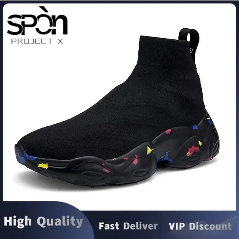 Men Fashion Socks Shoes Women Casual Boots Trendy Male Sports Shoes Thick Bottom Spring Autumn Winter Models Couples Large Size running sneakers casual shoes sports shoes casual sneakers fashion sneakers leather boots